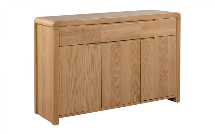 Curve 3 Door 3 Drawer Sideboard